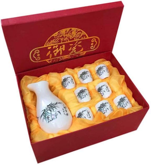 Japanese Style Ceramic Sake Set Hand Painted Sake Cups Set Porcelain Wine Glasses Pottery Winepots A41