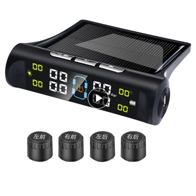 Tpms Monitoraggio dell'Allarme della Pressione dei Pneumatici dell'auto Migliora la Sicurezza di Guida Pressione Modello Auto Controllo e Temperatura(Style A)