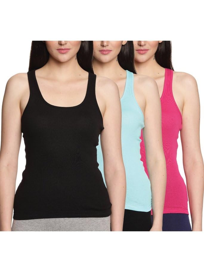 Lux Amore Women’s Racerback – Premium Cotton, for Yoga & Gym Workouts(Color May Vary)