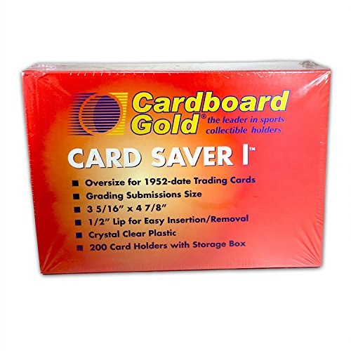 Cardboard Gold Card Saver 1 - Semi Rigid Sleeves Protectors - PSA - BGS - Graded Card Submissions (200)