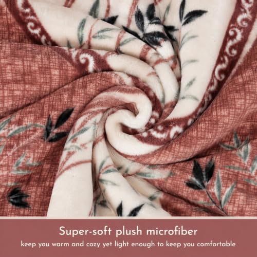 Image of Signature Special Limited Edition Super Soft Double Layered Blanket - 1100 GSM Winter Luxury - Reversible, Ultra Warm & Plush - King & Single Bed (Dusty Rose, Double)