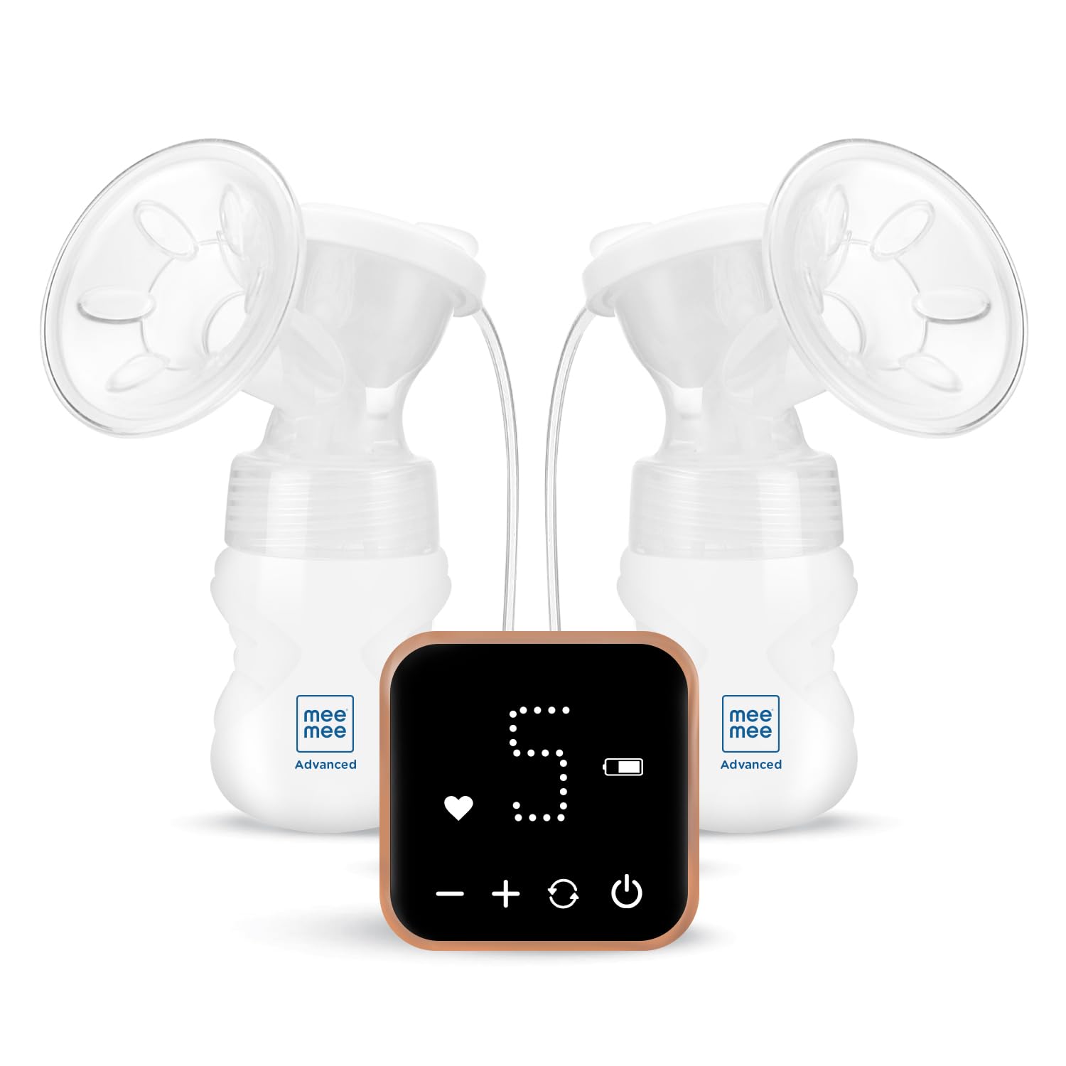 Mee Mee Double Electric Breast Pump with Dual Mode | Dual Mode- Massage (5 levels) & Suction (9 levels), Soft Silicone Cushion, Rechargeable Battery, BPA Free | Electric Breast Pump for Feeding Mothers | 1 year Warranty and 2 Breast Pads FREE-image-43