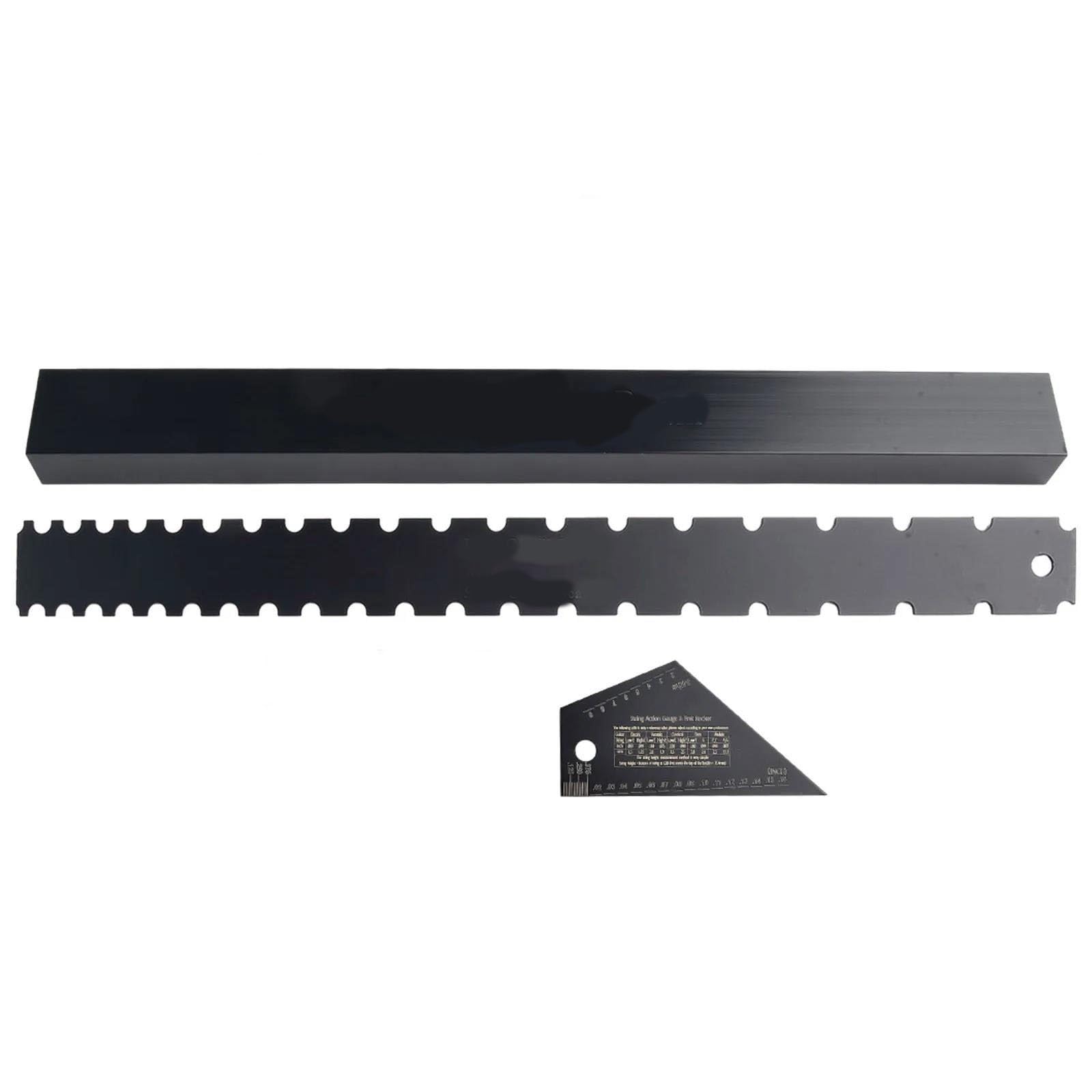 kit di installazione per chitarra Strumenti per liutaio per chitarra Set Misurazione dell'altezza delle corde Livellamento dei tasti Rettilineità del collo Acciaio inossidabile