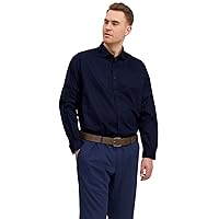 JACK&JONES PLUS JPRBLACARDIFF - Maglietta L/S PS Noos, Navy Blazer/vestibilità: vestibilità Larga