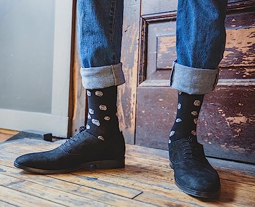 MeMoi Men's Roll of the Dice Rayan Blend Novelty Crew Sock4