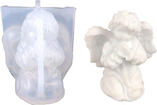 Surakey Moldes de silicona de alas de ángel, molde de resina epoxi tallada en 3D, molde para velas de estatua pequeña tallada en 3D, para hacer disponible en Yaxa Peru
