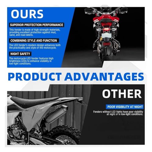 Feu arrière de moto universel pour remplacer un éclairage défectueux et réparer votre stop LED