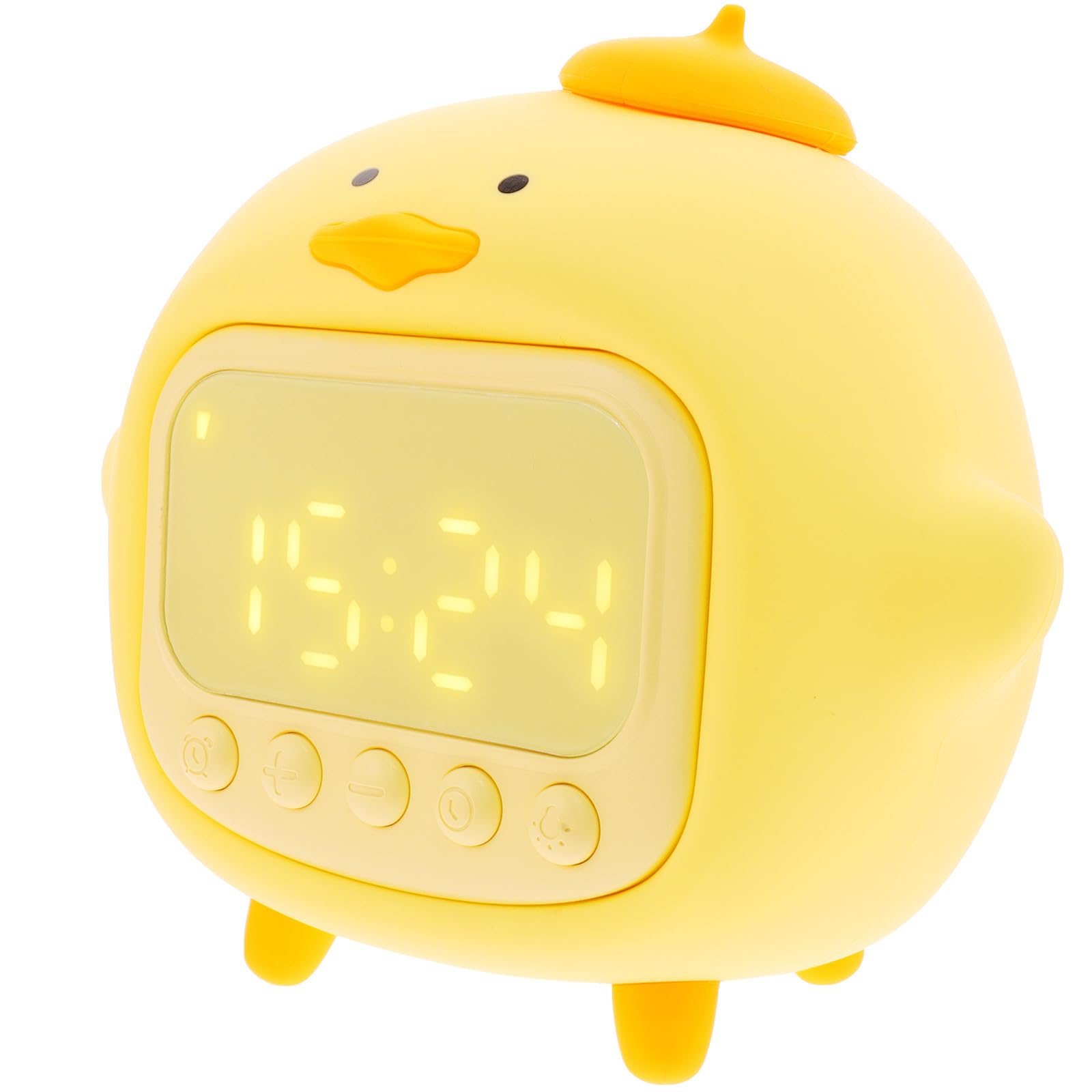 STOBAZA Lampe de Nuit LED Mode Veilleuse et Câble USB en Silicone Jaune Multifonction Réveil pour Chambre D'garçon et Filles et Décoration Créative