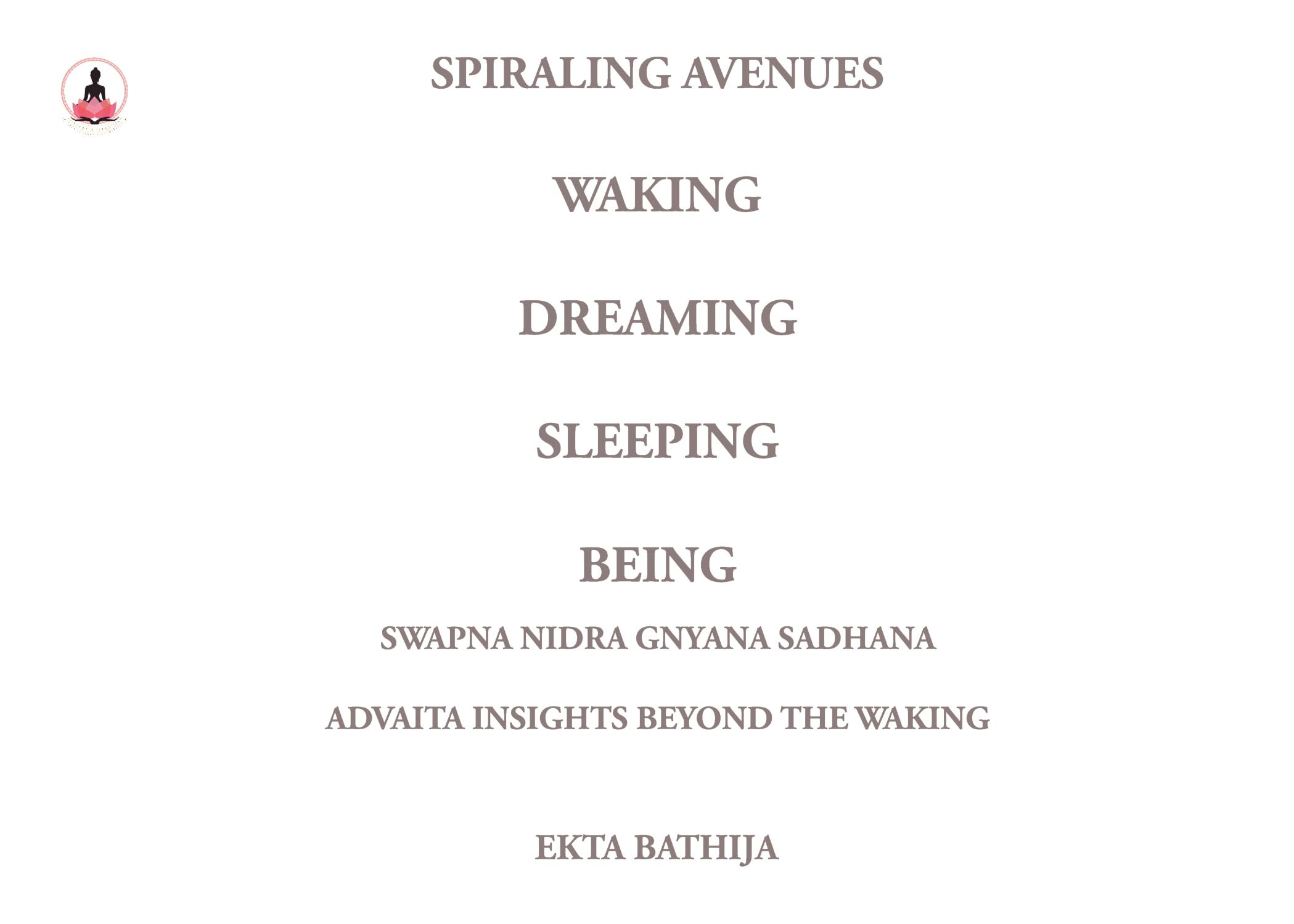 Spiraling Avenues: Waking, Dreaming, Sleeping, Being. - Swapna Nidra Gnyana Sadhana: Advaita Insights Beyond the Waking