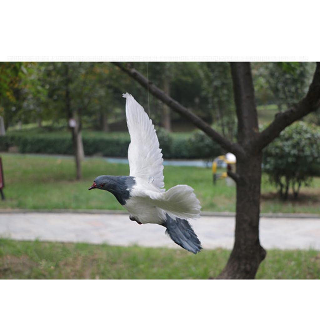 Uccello Artificiale Simulato, Ornamenti Fai da Te per La Casa E Il Giardino, Decorazioni per Matrimoni, Accessori per Feste, Volante Grigio # 6