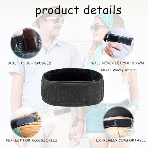 Image of 2 Pack Elastic Belt For Men, Black Stretchable Belt Without Buckle, Adjustable Waist Belt For Pants Jeans Shorts, Comfortable Formal Belt For Travel Work Daily Wears, 41cm x 4cm x 1.2cm