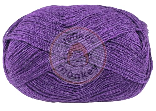 Image of 10-Pack of Yonkey Monkey 500 Grams Yarn - 70% Rayon derived from Bamboo, 30% Cotton - Imported - Violet 9022