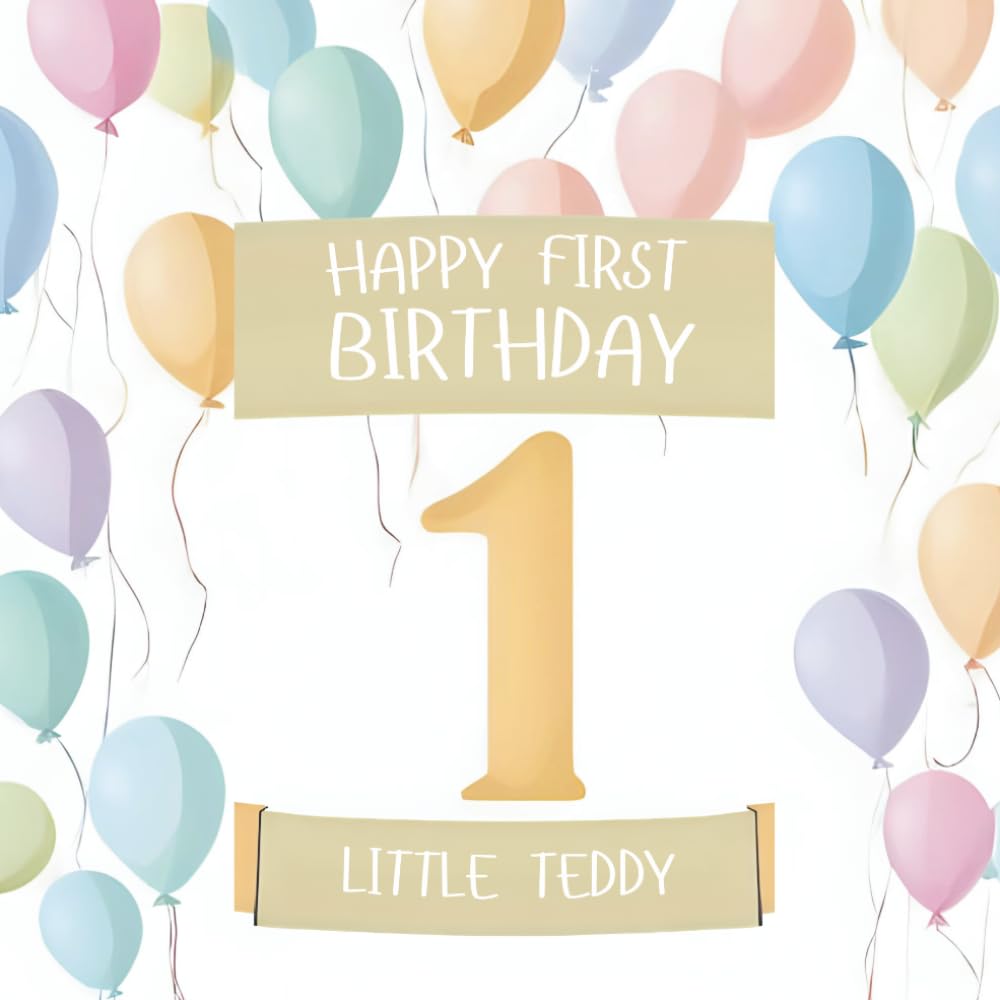 Happy First Birthday, Little Teddy (the perfect personalized first birthday book for little baby Teddy)