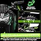 Motorrad-Rückspiegel, verstellbar, um 360 ° drehbar, Stealth-Wind-Seitenspiegel, kompatibel mit Kawasaki Z400 Z650 Z900 Z1000 Duke 125 200 250 390 690 790 1290 usw (8 mm, 10 mm)
