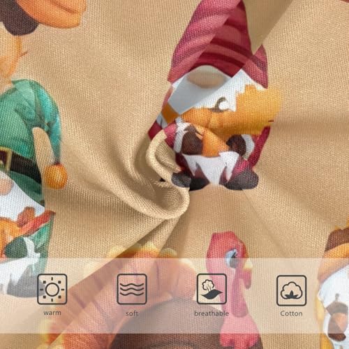 Underwear for Girls, Fall Gnome Pumpkin Tan Toddler Briefs, Cotton Girls Underwear, 2T–8 Years3