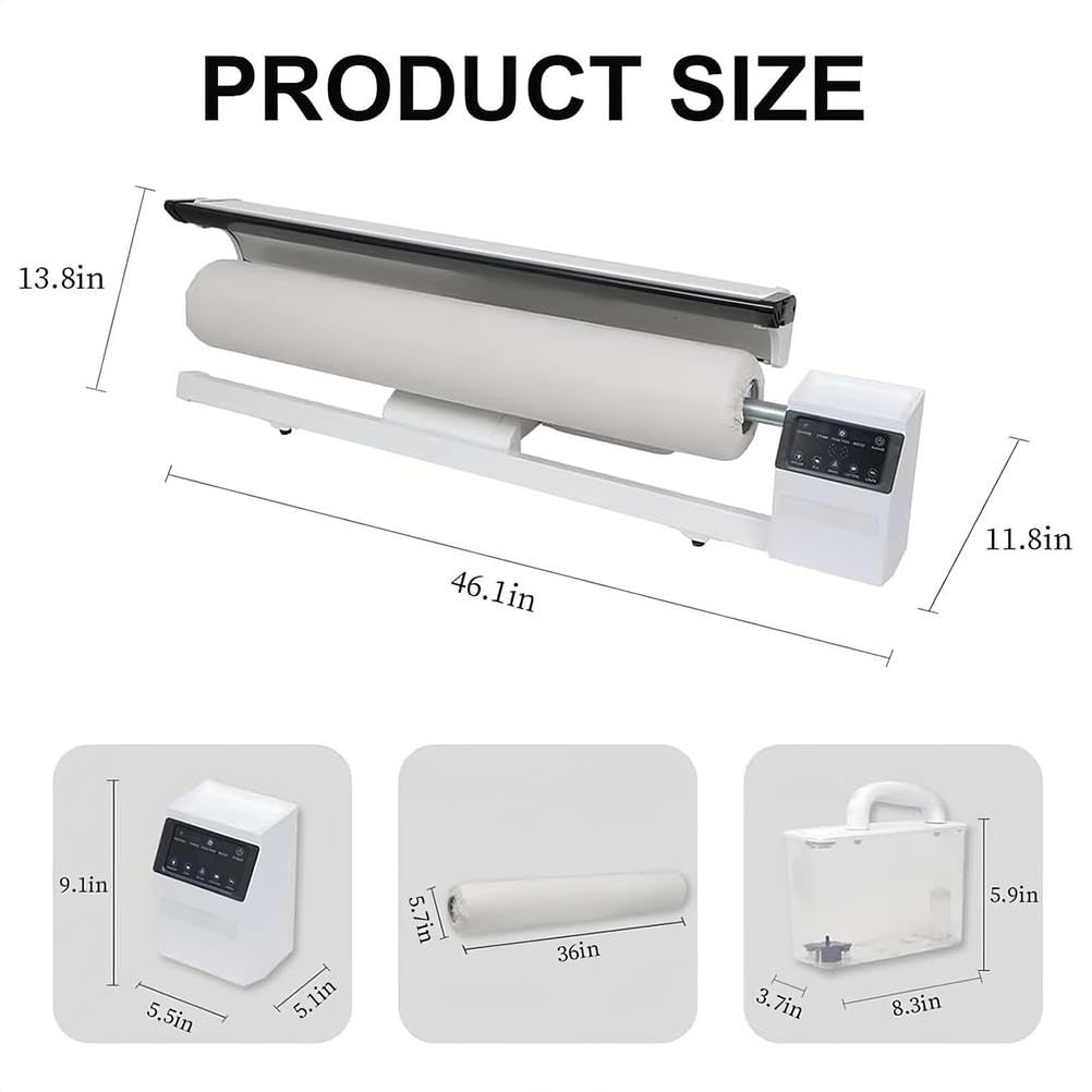 Macchina da stiro rotativa per uso domestico con comando a pedale e touch screen per vestiti, indumenti, tende, lenzuola e tovaglie
