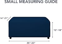 Vista 30 de PureFit Funda otomana rectangular de ajuste suave superelástica, para taburete de pies y muebles de almacenamiento plegables para sala de estar