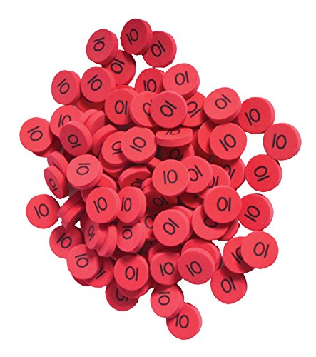 Crystal Springs Books Place Value Disks (1-3) 100 Tens Disks, Singapore Math (402646)