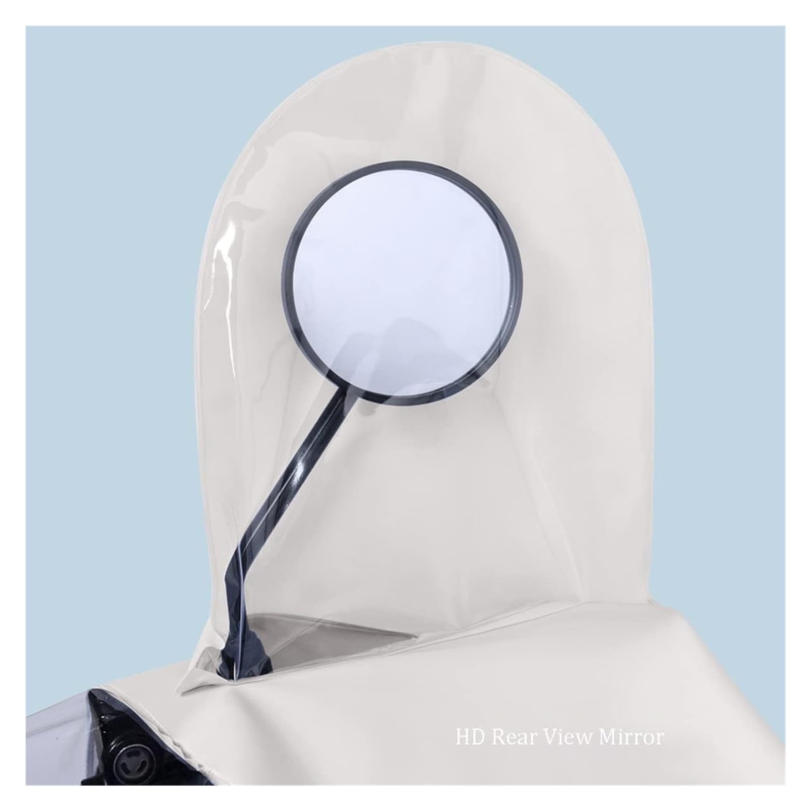 Ponczo przeciwdeszczowe z kapturem i osłoną lusterka na rowery i motocykle. Kolorowe 4XL-5XL(White2,5XL)
