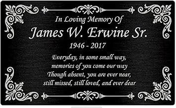 NWA Beautifully Engraved Plaque, Plate, Name Plate in Black and Silver - 4.5" x 2.5"