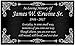 Beautifully Engraved Plaque, Plate, Name Plate in Black and Silver - 4.5