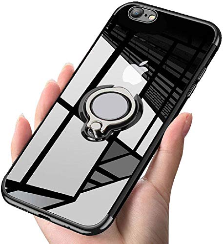 最安値 Iphone6s ケース Iphone6 ケースリング クリア 耐衝撃 全面保護 磁気カーマウントホルダー スタンド 柔らかい殻 ケース 車載ホルダー対応 薄型 軽量 滑り防止 黄変防止の価格比較