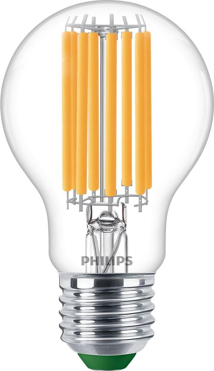 Philips Ultra Efficient - Ultra Energy Saving Lights, LED Light Source, 100W, A60, E27, Warm White 2700 Kelvin, Clear