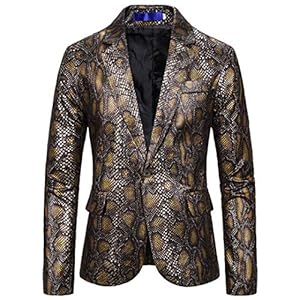 Linnhorr Gouden bronzen blazers mannen pakken luxe 3D slangenhuid print designer jas blazer