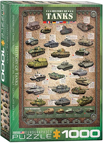 Rompecabezas EuroGraphics History of Tanks de 1000 piezas, Multicolor (6000-0381) miniatura 1