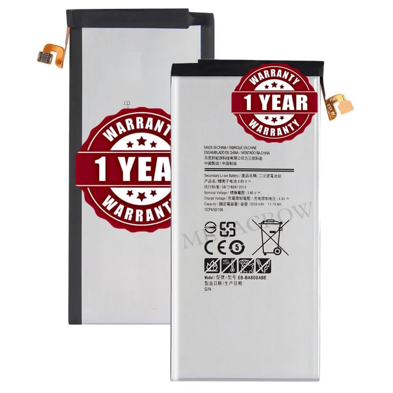 Image of Original EB-BA800ABE Battery Compatible for Samsung Galaxy A8 Duos (SM-A800F) - (3050mAh) - 1 Year Warranty CD4