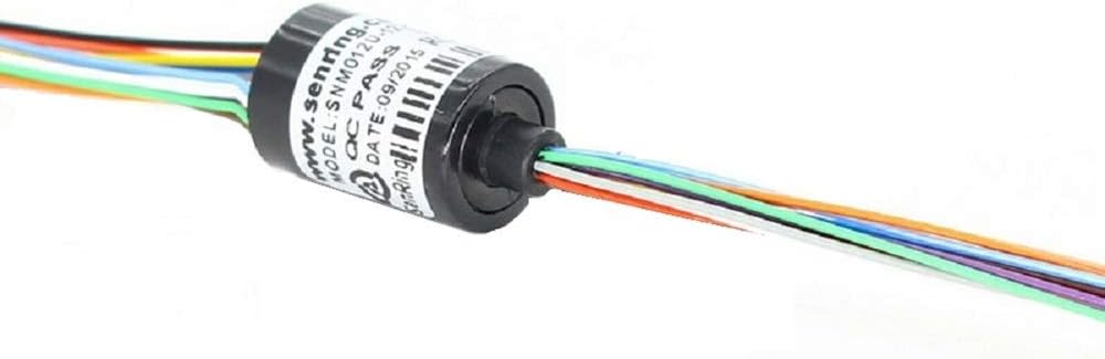 Mini Slip Ring Electric 12.5mm 12 Wires 150RPM 240 VDC/VACSignal Transmission Rotary Joint for monitor Robotic