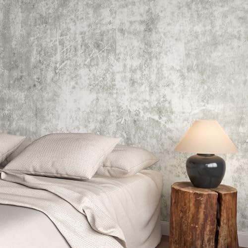 Papel pintado texturizado gris de alta densidad para pared elegante 3