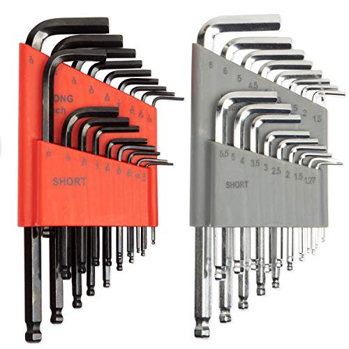 36 Piece Allen Wrench Set - Allen Wrenches/Hex Key Set in Metric & SAE Sizes
