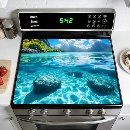 Image of Stove Burner Covers Non-Slip Electric Cooktop Protector Mat (G253396)