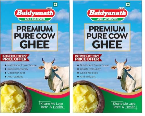 Image of Baidyanath Asli Ayurved Cow Desi Ghee - 1 Litre (Pack of 2)
