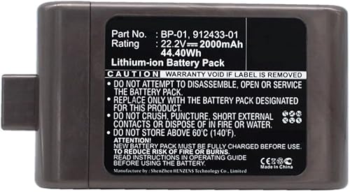 Miniatura 5 de Synergy Digital Batería para aspiradora, funciona con Dyson D12, aspiradora inalámbrica (iones de litio, 22.2, 2000 mAh), capacidad ultra alta,