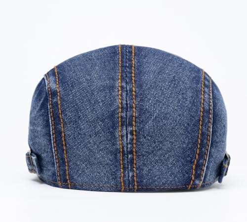 Image of Cotton Newsboy Cap,Breathable Ivy Gatsby Cabbie Beret Hat for Men's Women Driving Hunting Golf