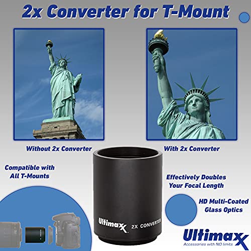 Ficha técnica Ultimaxx 500 mm con 2 convertidores de 1000 mm f8 Kit de teleobjetivo preestablecido manual con revestimiento múltiple para cámaras Canon EOS 9000D 800D 760D 750D 700D 1300D 1200D T100 4000D - Fernando Cortés Ficha técnica Ultimaxx 500 mm con 2 convertidores de 1000 mm f8 Kit de teleobjetivo preestablecido manual con revestimiento múltiple para cámaras Canon EOS 9000D 800D 760D 750D 700D 1300D 1200D T100 4000D - Fernando Cortés