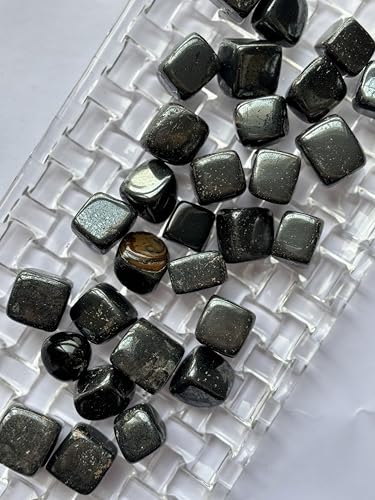 Image of Tumbled Stones, Natural Crystal Healing Stones, Home Office Decor, Aquarium Decorative Pebbles, Vase Fillers (Hematite, 200)