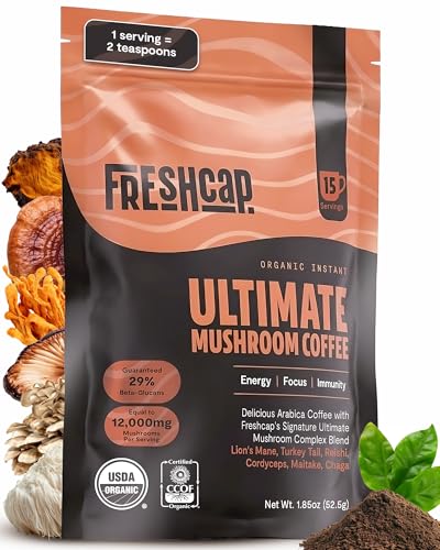 Mushroom Coffee 12,000mg – Organic Instant Coffee...