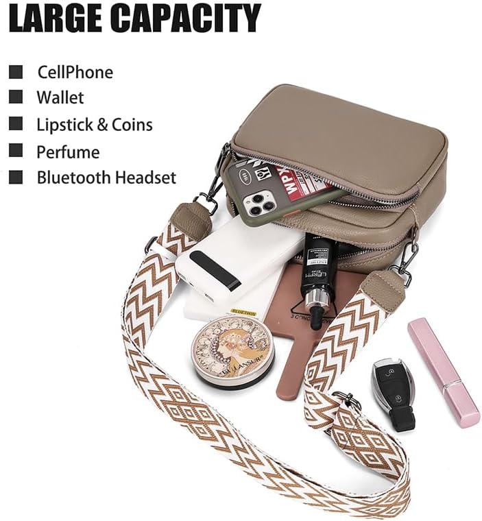 VODIU Crossbody Bags for Women Purses Handbags Leather Shoulder Bag with Guitar Strap Cross Body Bag for Woman Trendy Purse - Image 4