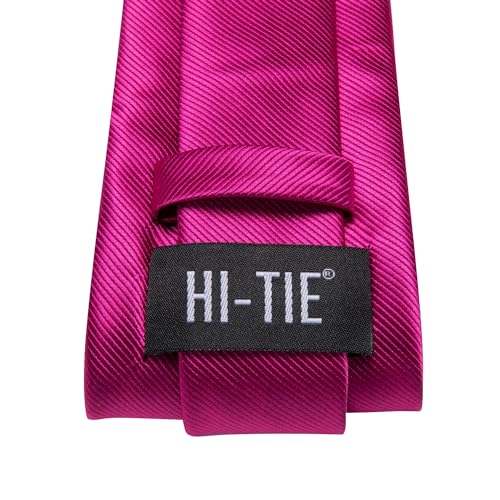 Image of Hi-Tie Mens Paisley Floral Striped Ties Set Silk Necktie and Lapel Pin for Men Pocket Square Cufflinks Set Business Wedding