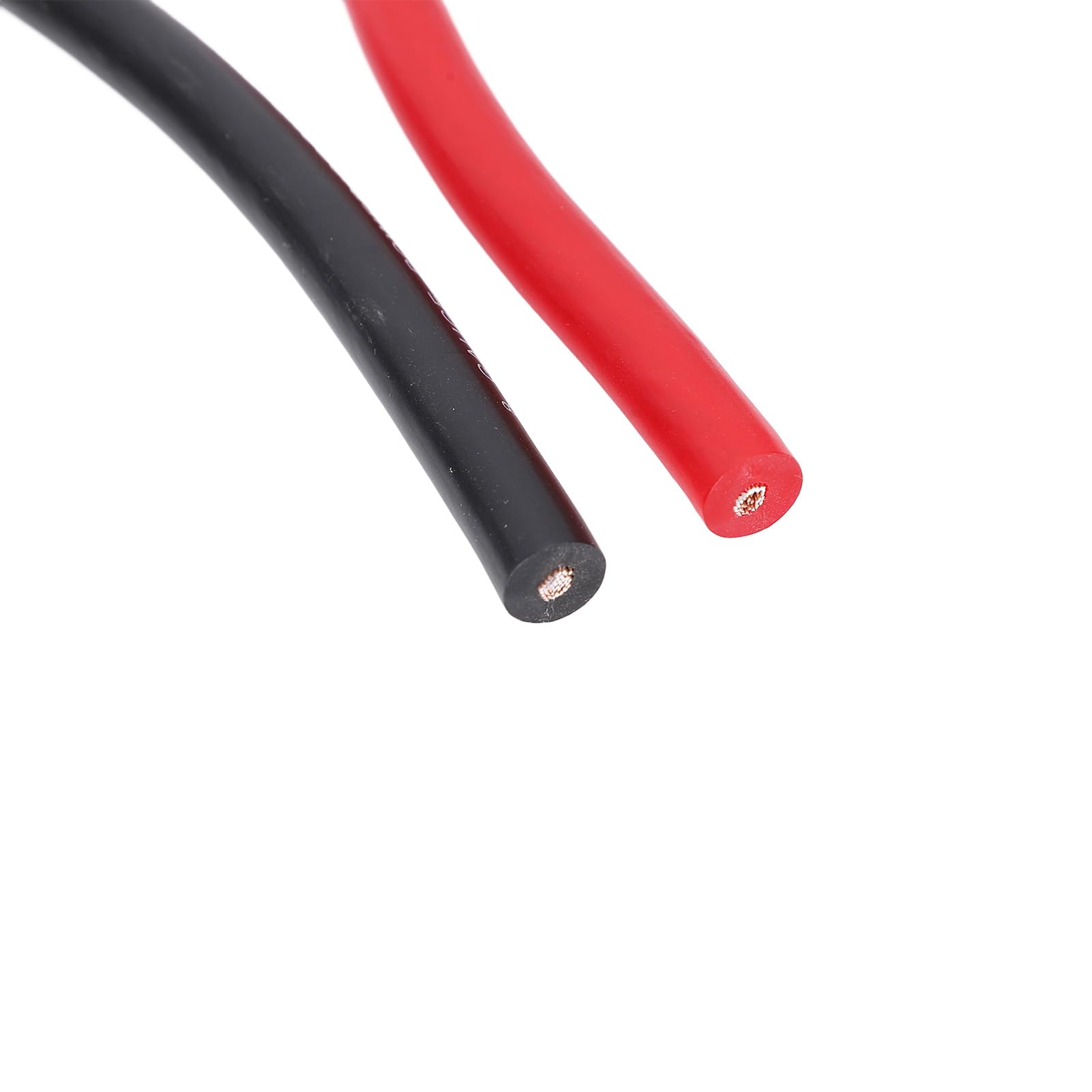 Generic Kabel Zasilający 1/0AWG 20 Stóp Czerwony Czarny Trwały Elastyczny Przewód do Samochodowego Systemu Dźwiękowego z Rurkami Miedzianymi i Termokurczliwymi
