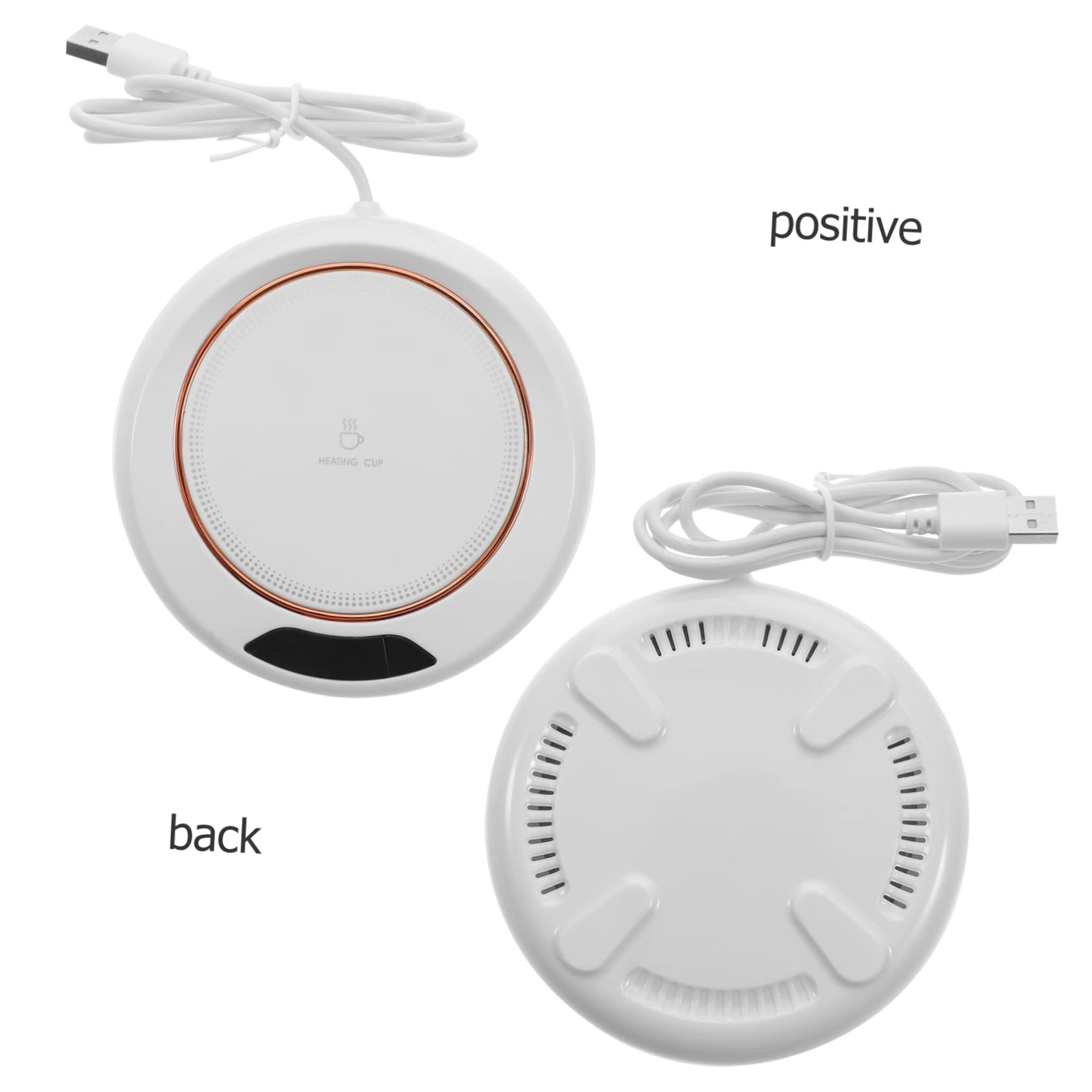KICHOUSE Heated Coffee Mug Office Mug Warmer Set Metal Warmers Milk Desk Heating Coaster
