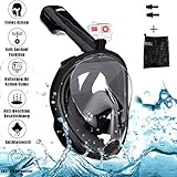 [page_title]-Kuultoy Tauchmaske/Schnorchelmaske mit 180° Sichtfeld und geeignet für GoPro Kamera Halterung | Anti-Beschlag, Anti-Leck und Wasserdicht für Taucher und Schnorchelfans Vollmaske Schnorchelset (L/XL)