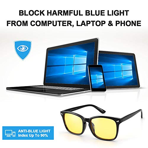 Image of Cyxus Blue Light Glasses Men Women Reduce Eye Strain UV400 Protection 8082 | Eye Protection,Classic Sqaure Frame,Ideal for Computer Screen Office Work Daily Wear