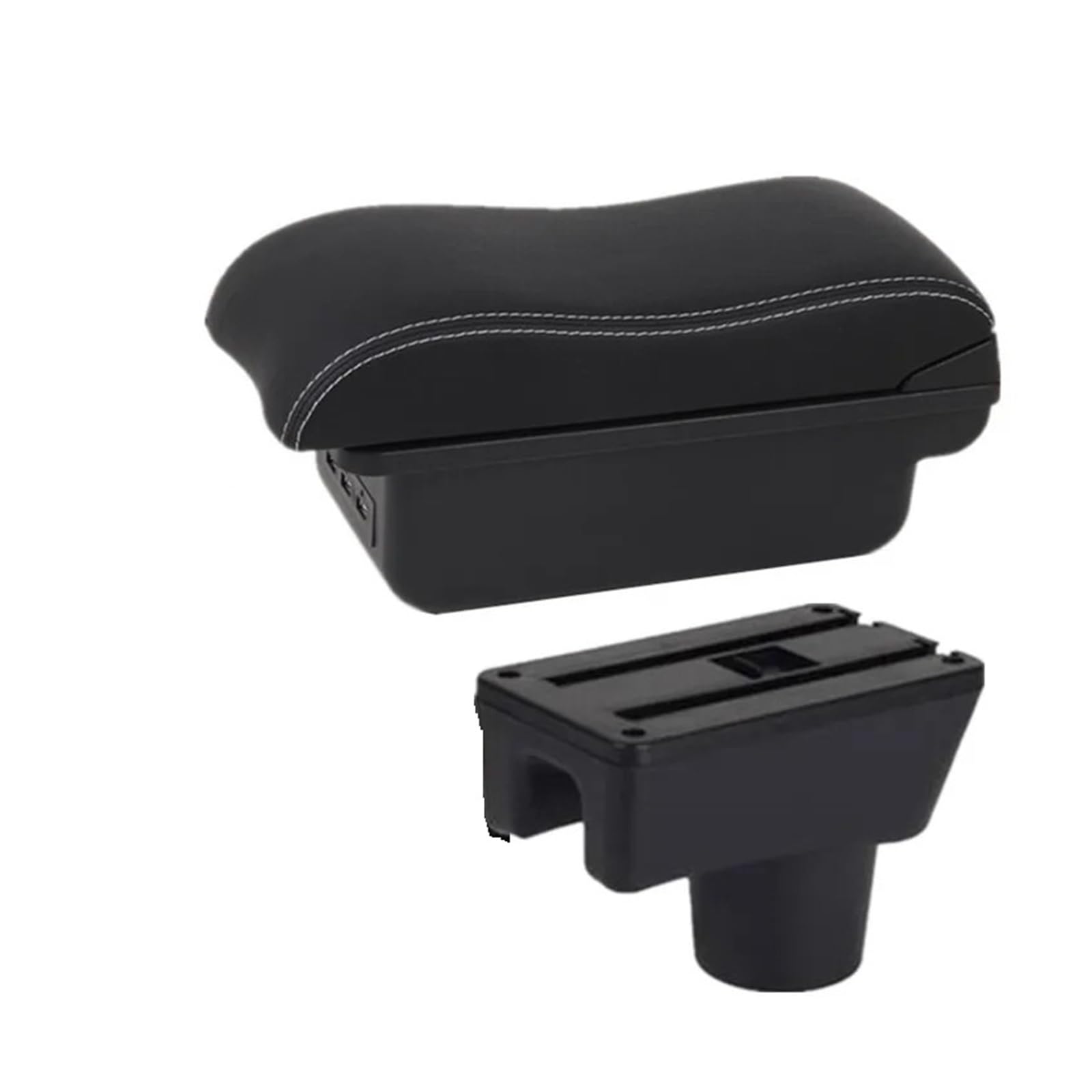 GBGWRMRYX Center Armrest Box For Attrage For Mirage For Space For Star Car Armrest Box Storage Box Retrofit Parts Accessorie Arm Rest(B2 Black white 3USB)