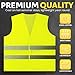 PeerBasics Safety Vests 10 Pack - Yellow Reflective High Visibility, Hi Vis Silver Strip, Men Women, Work, Cycling, Runner, Surveyor, Volunteer, Crossing Guard, Road, Construction, Neon (Mesh, 10)