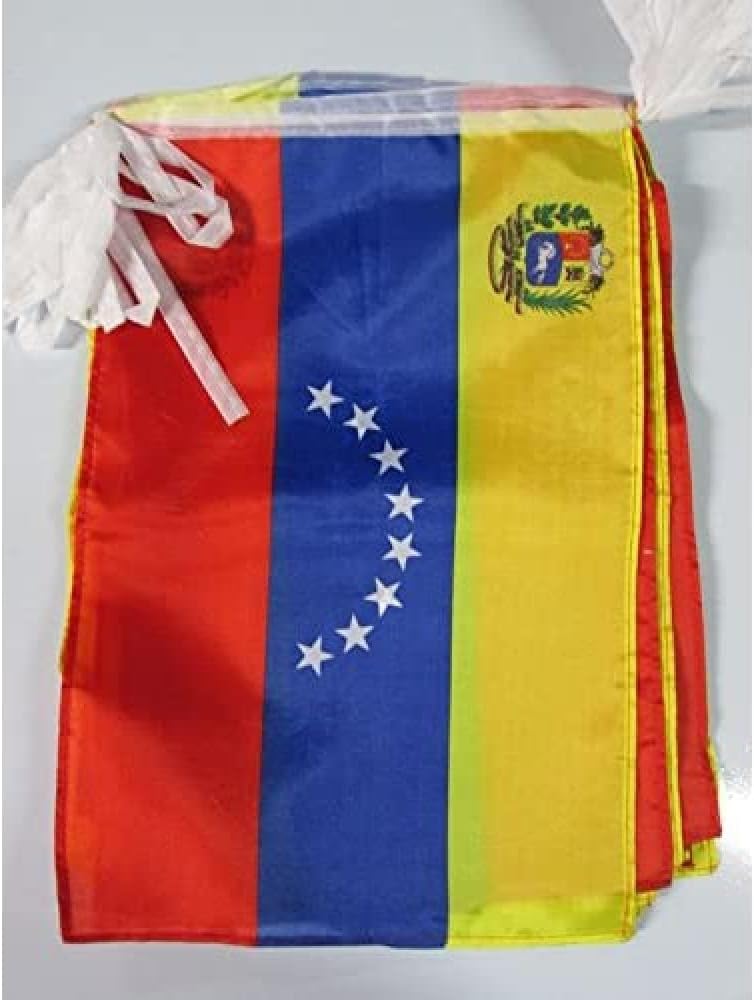 AZ FLAG Venezuela 12 meters BUNTING Flag 20 flags 18'' x 12'' - Venezuelan STRING flags 30 x 45 cm
