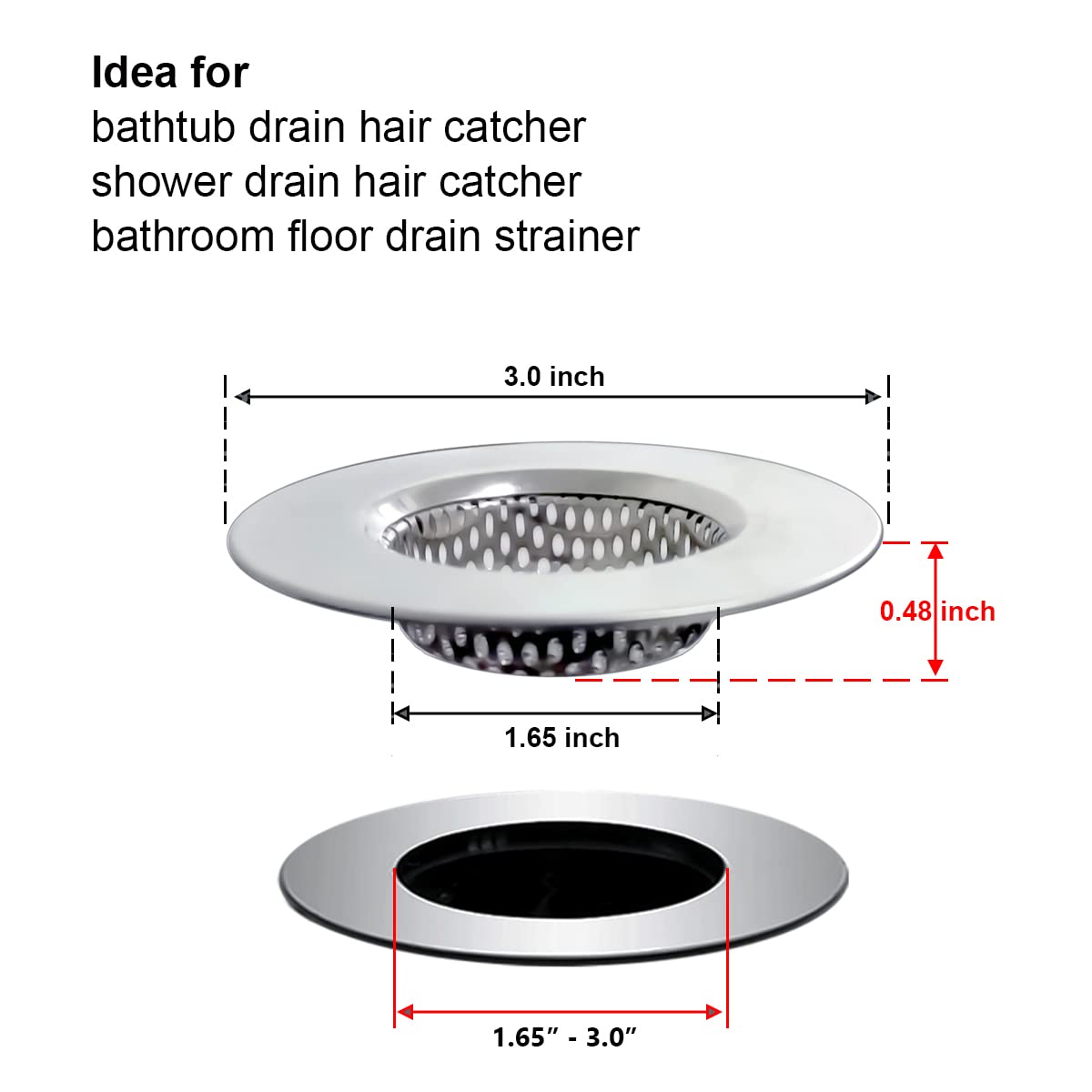 20-Pack Self-Adhesive Drain Hair Catcher Covers - Disposable Mesh Filters For Sink, Shower & Tub